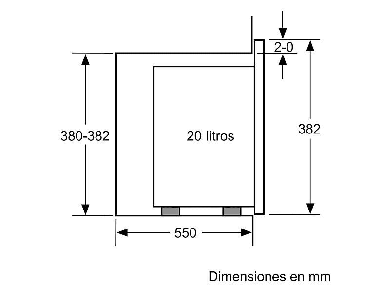 Microondas integrable - Balay 3CG5172A2, 1270 W, 20 l, 5 niveles de potencia, Gris Antracita