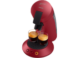 Cafetera de cápsulas - Philips Senseo Original Plus CSA210/91, 220 - 240 V, 0.7 l, Función 2 tazas, Rojo