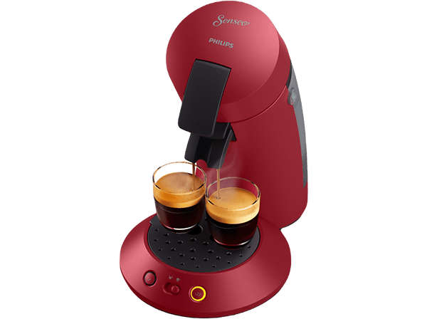 Cafetera de cápsulas - Philips Senseo Original Plus CSA210/91, 220 - 240 V, 0.7 l, Función 2 tazas, Rojo