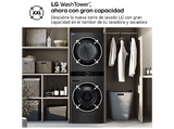 Lavadora secadora - LG WT1716BBF, Torre de lavado 17/16 kg, TurboWash™, Smart Pairing™, Inox grafito