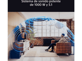 Barra de sonido - Sony BRAVIA Theatre System 6 (HTS60), 5.1 sonido surround, 1000W, Altavoces traseros, Subwoofer, Dolby Atmos, AI Voice Zoom 3, DSEE