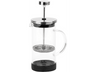Cafetera de prensa - Jata HCAF1135, 350 ml, 4 en 1: tetera, cafetera, espumadora y émbolo, Negro/Transparente