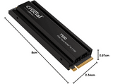 Disco duro SSD interno 4 TB - Crucial T500 PCIe Gen4 NVMe M.2 SSD with heatsink, Interno, Negro