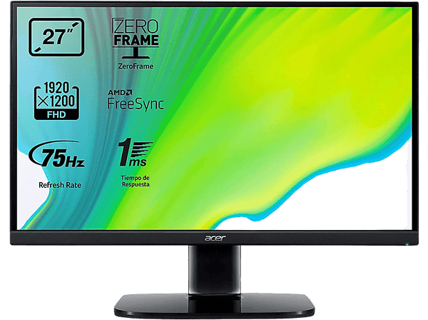 Monitor - Acer KA272A, 27" FHD, 1 ms, 75 Hz, HDMI, AMD FreeSync™, Bluelight Shield, ComfyView, Negro
