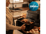 Freidora de aire - Cecotec Cecofry&Grill Smokin' 11000, 2900 W, 11 L, Triple grill, Ahumador, Temperatura dual, Negro