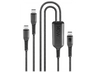 Cable USB - CellularLine Twin Charge Cable USB C, Carga simultánea, 140 W, Universal, Negro