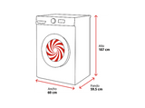 Lavadora carga frontal - Candy Multiwash MQD 410CBL9-37, 10+1+1 kg, 1400 rpm, 20 programas, Triple Tambor, Motor Direct Motion, Wi-Fi, Blanco