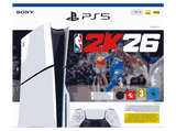 Consola - Sony PS5 Slim Standard, 1 TB SSD, 4K, 1 mando, Chasis D, Blanco + Código de descarga de juego NBA 2K26