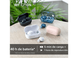 Auriculares True Wireless - Sony WFC710NP, Cancelación de ruido (Noise cancelling), Estuche carga rápida (40h), Inalámbricos, ANC, Bluetooth, Rosa