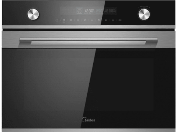 Horno con microondas - Midea MCO4550TMM, Multifunción, Limpieza por agua, 50 l, 59.5 cm, Integrable, Negro