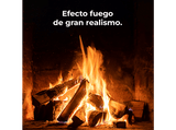 Chimenea eléctrica - Cecotec ReadyWarm 2000 Flames, 2000 W, 2 niveles, Termostato ajustable, Control de llamas, Black