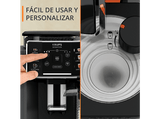 Cafetera superautomática - Krups Sensation Milk EA912B, 15 bar, 1450 W, 1.7 L, 6 modos, 2 tazas, Depósito de leche 0.3 L, Táctil, Gris