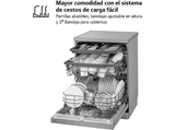 Lavavajillas - LG DF243FV, 14 servicios, 9 programas, 60 cm, QuadWash™,  EasyRack™, Inox antihuellas