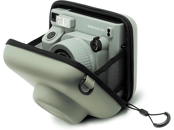 Funda cámara - Fujifilm Instax Wide 400 Case, Poliuretano, Correa de Hombro Ajustable, Verde