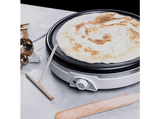 Crepera - Cecotec Crepestone XL Inox, Eléctrica, 1350 W, 38 cm, Extraíble, Antiadherente, Regulable, Inox