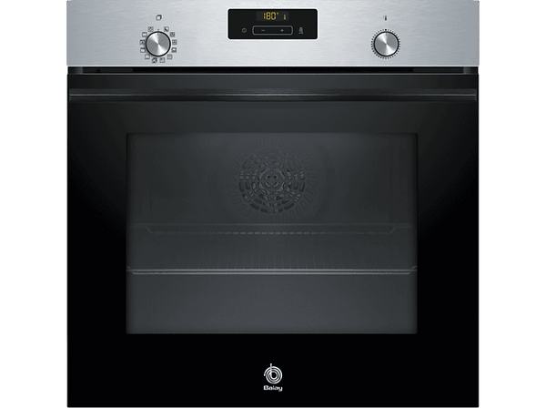 Horno - Balay 3HB4841X3, Serie Acero, Multifunción, Pirolítico e hidrolítico, 71 l ,Serie Acero, Raíles telescópicos,60 cm, Inox