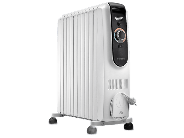 Radiador - De'Longhi Dragon EASYTRONIC TRD50820, Sistema de aceite, 2000W, 12 niveles de temperatura, 8 elementos, Blanco