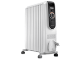 Radiador - De'Longhi Dragon EASYTRONIC TRD50820, Sistema de aceite, 2000W, 12 niveles de temperatura, 8 elementos, Blanco