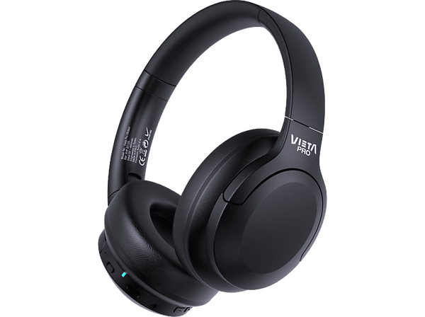 Auriculares inalámbricos - Vieta Pro Motion, Circumaurales, Bluetooth, 50 h Autonomía, Negro