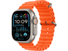 Apple Watch Ultra 2 (2023), GPS + Cellular, 49 mm, Caja de titanio, Gesto doble toque, Correa Ocean Band de color Naranja