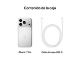 Apple iPhone 17 Pro, Plata, 512 GB, 5G, 6.3  OLED Super Retina XDR, Chip A19 Pro, iOS