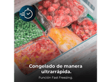 Frigorífico dos puertas - Cecotec Bolero CoolMarket 2D 261 White E, Capacidad 261 L, Modo Fast Freezing, LED interior, Clase energética E, White