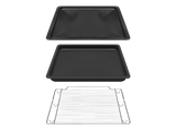 Horno - KOENIC KBO 611-1 B A1, 77 l, Anchura 59.5 cm, Grill, Función de aire caliente y descongelación, Negro