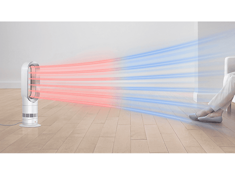 Ventilador sin aspas - Dyson Hot+Cool ™ AM09, Calefacción y ventilación, Mando a distancia, Blanco