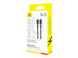 Cable USB - Baseus Dura, Lightning a USB-C, 100 cm, 20W, Carga rápida, Ultrarresistente, Negro y Dorado