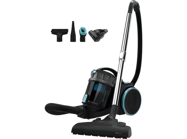 Aspirador sin bolsa - Cecotec Conga Rockstar Multicyclonic XL Animal, 800W, Mascotas, 4L, 20 kPa, Radio acción 9m, Negro