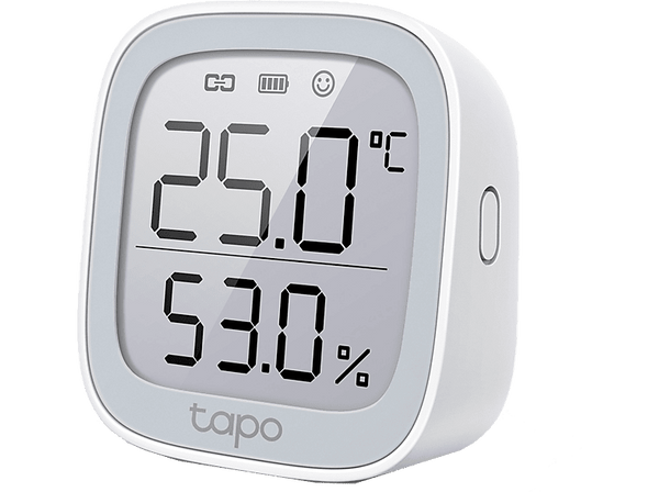 Sensor de temperatura - TP-Link Tapo T315, Pantalla 2.7", Sensor alta precisión, Batería larga duración, Gris