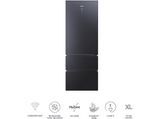 Frigorífico combi - Haier 3D 70 Series HTW7720ENMB, No Frost, 200 cm, Ancho especial 70 cm, 483 l, Daylight LED, Wi-Fi , Negro