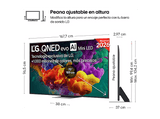 TV QNED Mini LED 75 - LG 75QNED86B6B, UHD 4K, Procesador Inteligente α8 AI Processor 4K Gen3, Smart TV, DVB-T2 (H.265), Negro