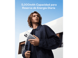 Powerbank - Baseus PicoGo AM41 Ultra-fina, 5000 mAh, 20W, Carga magnética, Con cable Tipo C 60W, Carga Pass-Through, Carga rápida, Gris