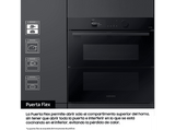 Horno a vapor - Samsung NV7B6795JAK/U1 Dual Cook Steam™, Multifunción, Pirolítico, 76 l, 59.5 cm, WiFi, Puerta Fléxible, Negro