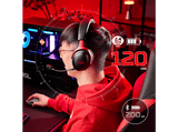 Auriculares gaming - HyperX Cloud III S, Audio espacial DTS®, Micrófono extraíble, Compatible PC, PS5, PS4, Nintendo Switch, Mac y móviles, Negro-Rojo
