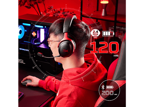 Auriculares gaming - HyperX Cloud III S, Audio espacial DTS®, Micrófono extraíble, Compatible PC, PS5, PS4, Nintendo Switch, Mac y móviles, Negro-Rojo