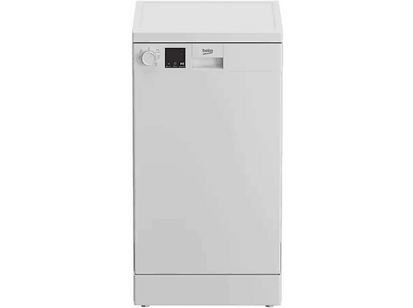 Lavavajillas - Beko DVS05024W, Independiente, 10 servicios, 5 programas, WaterSafe™, 44.8 cm, Blanco