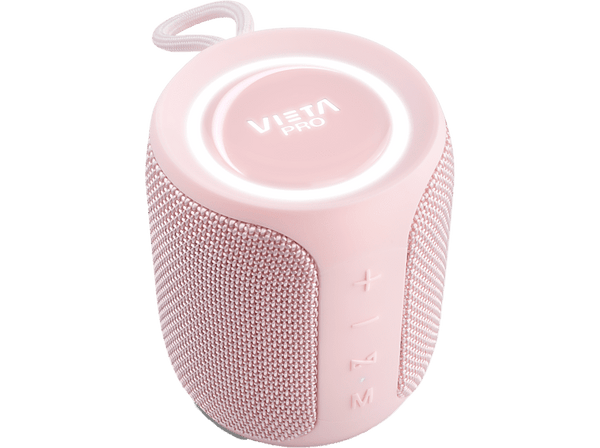 Altavoz inalámbrico - Vieta Pro Groove, 20 W, Bluetooth 5.0, 12 h, IPX 7, Rosa