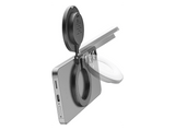Aro de luz + soporte - CellularLine MAGNETIC RING LIGHT,  Luz magnética con soporte MagSafe, 3 tonos de luz e intensidad, Plegable, Negro