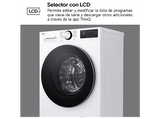 Lavadora carga frontal - LG F4X5009TLC, 9 kg, 1400 rpm, 12 programas, TurboWash 360º, Clase A-40%, Blanco