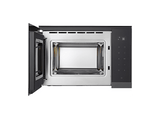 Microondas con grill integrable - LG MG7Z2593B, 900 W, 8 niveles, 25 l, Cristal negro