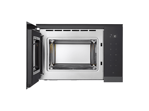 Microondas con grill integrable - LG MG7Z2593B, 900 W, 8 niveles, 25 l, Cristal negro