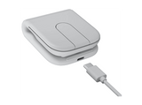 Ratón inalámbrico - Logitech Mobi Fold, Bluetooth-USB, 4000ppp, Multidispositivo, Multisistema, Personalizable, Clic silencioso, Carga rápida, Blanco