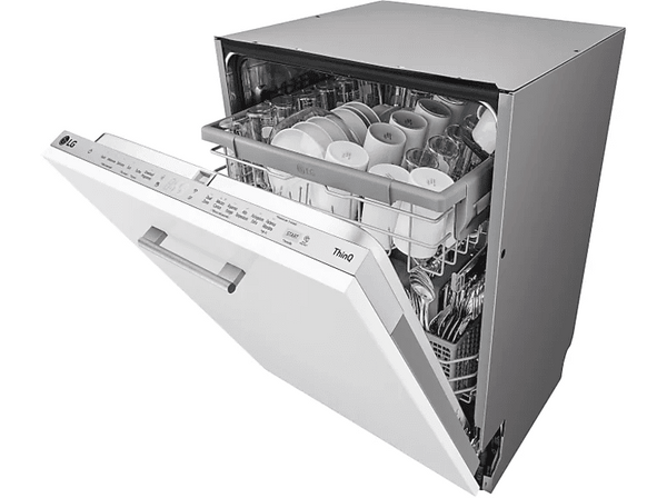 Lavavajillas integrable - LG DB242TX, 14 servicios, 9 programas, QuadWash™, SmartThinQ™, 60 cm, Inox panelable
