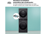 Lavadora secadora - LG WT1210BBF, 12/10 kg, WashTower™, TurboWash™,  Inox grafito