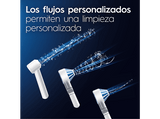 Centro de higiene dental - Oral-B Irrigador + Cepillo de dientes eléctrico iO6, 5 modos de limpieza y presión de agua, 4 chorros de agua, Blanco