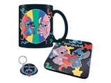 Pack Merchandising - Lilo & Stitch: Set taza, posavasos y llavero, Stitch y Angel