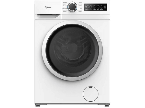 Lavadora carga frontal - Midea MF110W90BA10/W-ES, 9 kg, A-10%,1400 rpm, 15 Programas, Motor Inverter, Blanco