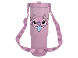 Termo - Sherwood Lilo & Stitch: Angel, 880 ml, Con cuerda, Térmica, Tamaño XL, Para bebidas calientes y frías, Con pajita incorporada